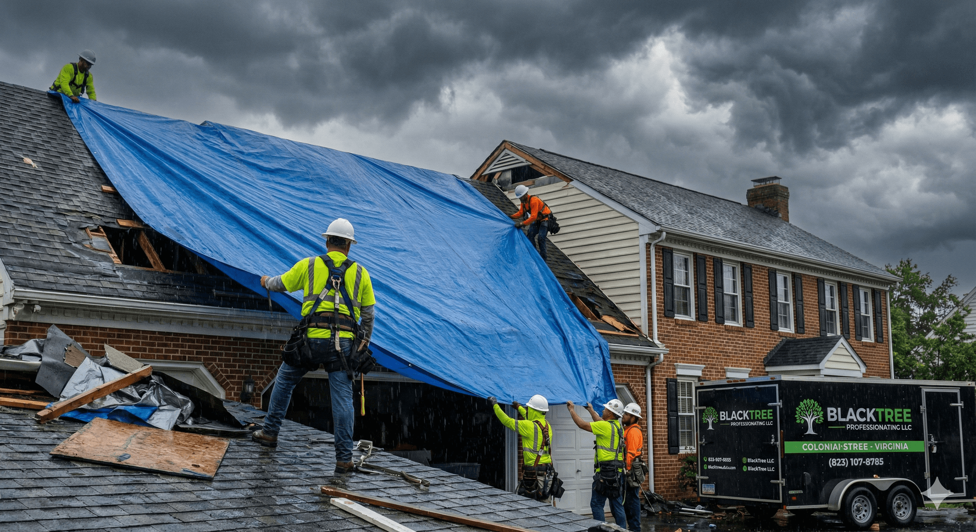 Emergency roof repair service in Suffolk VA - 24/7 availability